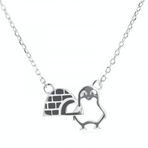 Srebrna ogrlica pingvin