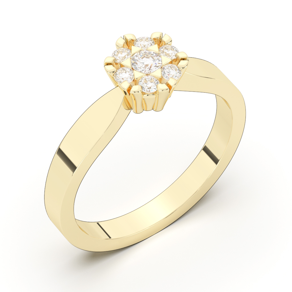Dijamantski prsten od belog zlata