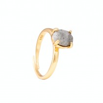 Prsten od srebra sa žutom pozlatom