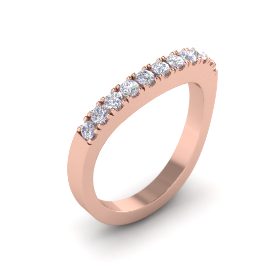 Prsten sa brilijantima od roze zlata