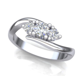 Prsten sa tri dijamanta