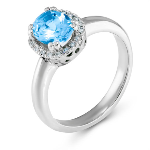 Verenički prsten sa plavim topazom