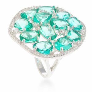Prsten sa zelenim kristalima