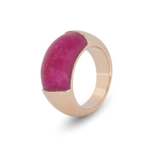 Srebrni prsten sa roze pozlatom