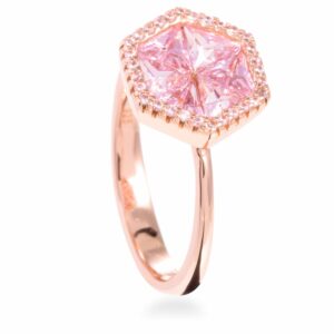Prsten sa roze pozlatom