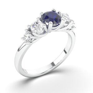 Dijamantski prsten sa safirom